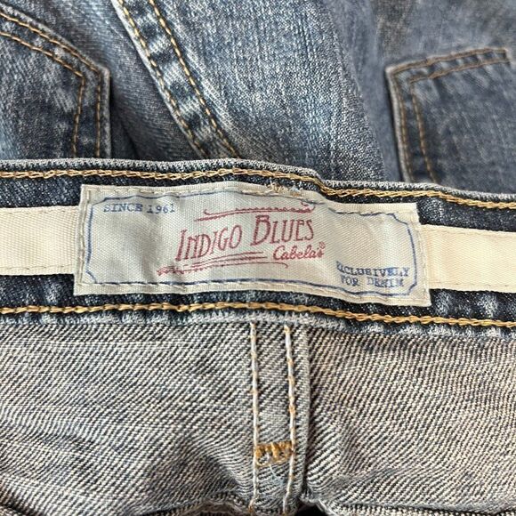 Vintage Cabelas Indigo Blues Jeans American Outdoor Work Faded Denim Mens - Picture 13 of 15